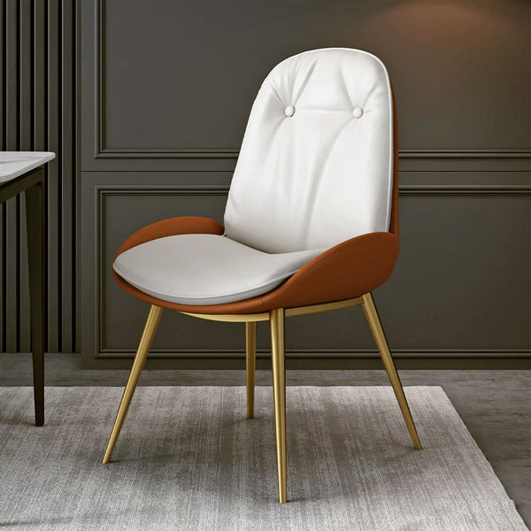 PU Leather Dining Chair With Metal Legs (2PC)