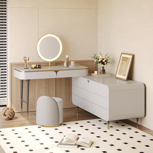 Makeup Desk with Mirror, Dressing Table with Storage