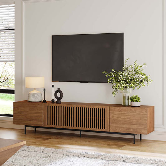 Mid Century TV Console, Modern Oak TV Cabinet or Up to 100 Inch TV